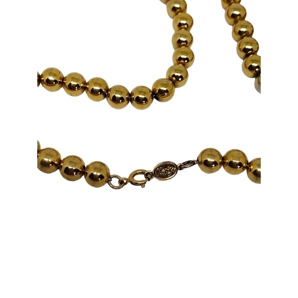 Vintage‎ Napier Gold Tone Beaded Necklace 24" - Picture 5 of 6